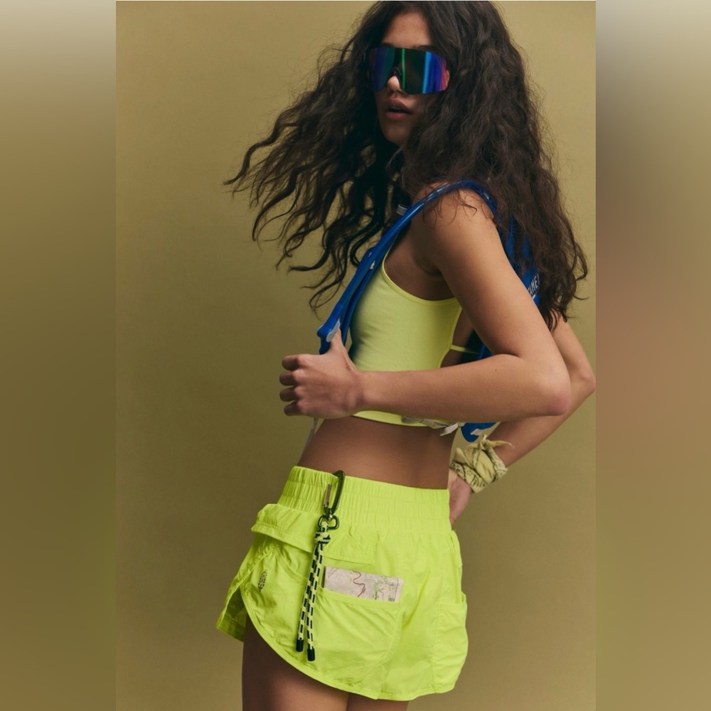 FP Movement Above & Beyond Shorts in Neon Yellow